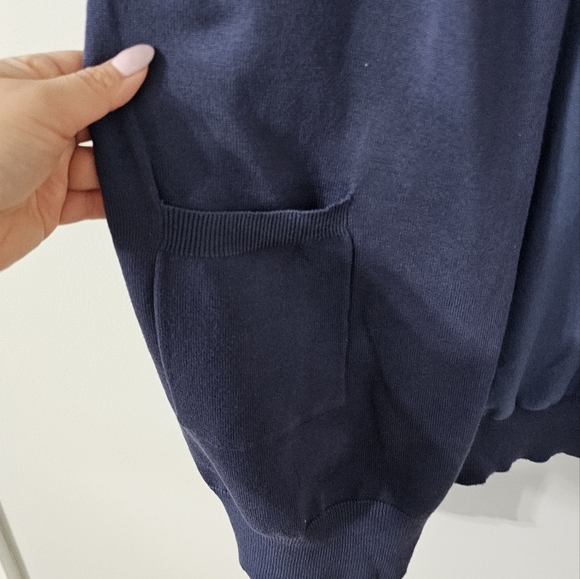 NWOT Grace Karin Blue Open-Front Cardigan Sweater - Picture 6 of 8